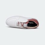 Caliber Shoes White/Maroon Sneakers For Men ( ROLAND 723 ) in nepal