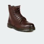 Caliber Shoes Coffee Lace Up Boots For Men