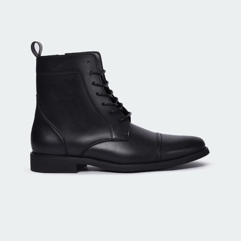 Caliber Shoes Black Side Chain With Lace Up Boots For Men price