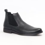 Caliber Shoes Black Chelsea Boots For Men