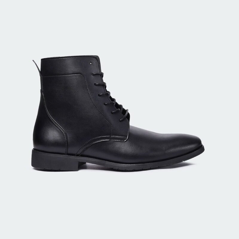 Caliber Shoes Black Side Chain With Lace Up Boots For Men ( ETHAN T502C ) price in nepal