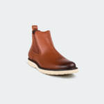 Caliber Shoes Coffee/R Chelsea Boots For Men