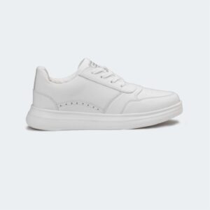 HARPER 564.K -White Casual Sneakers For Kids -Caliber Shoes Nepal